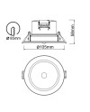 YUCATAN * EMPOTRABLE BLANCO LED IP54 - 8W - CCT - PIR SENSOR